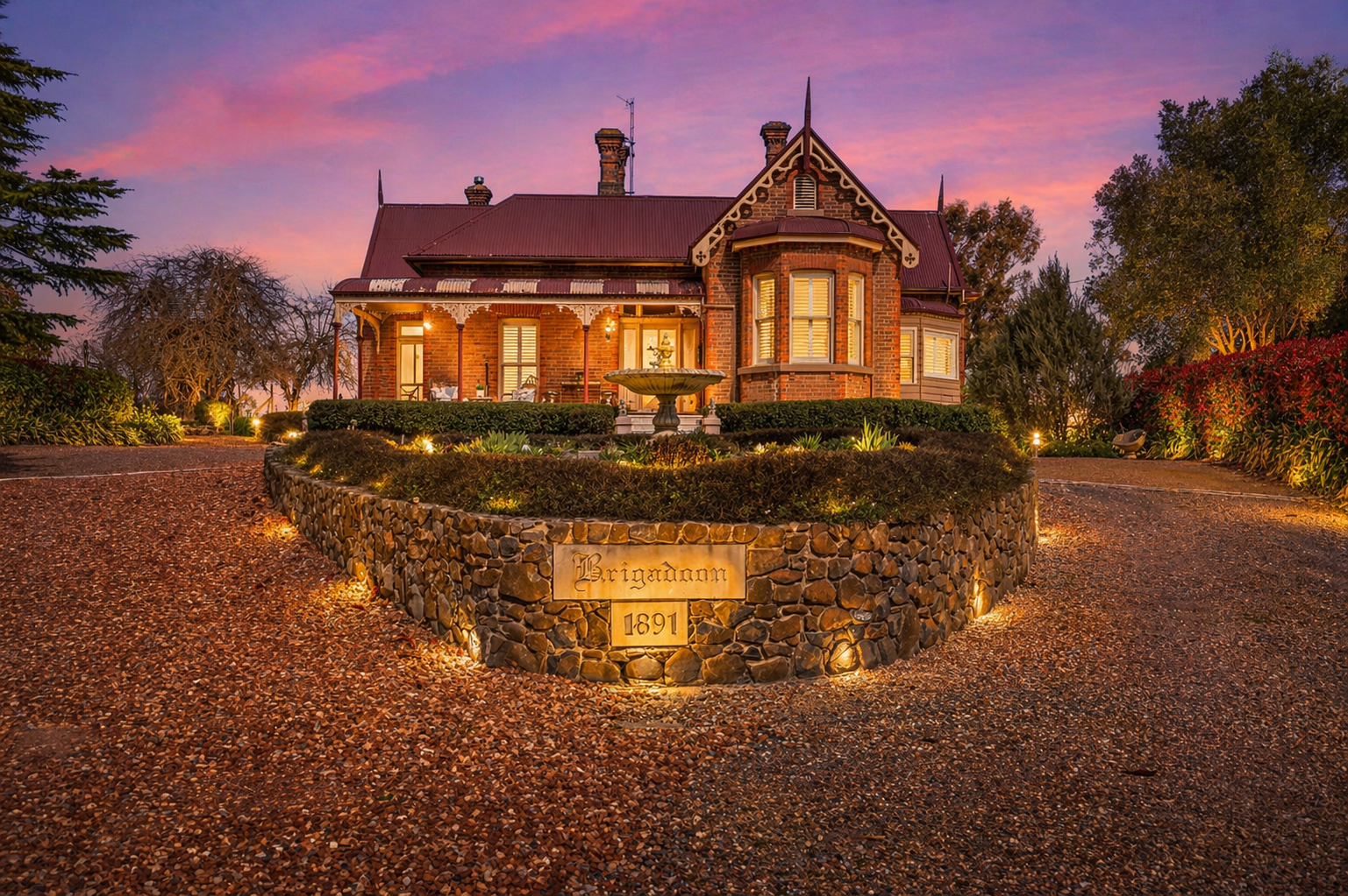A grand Goulburn heritage home at dusk